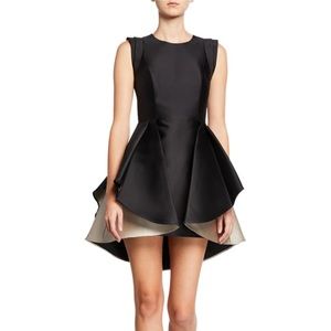 halston heritage structured cap sleeve dress size 4